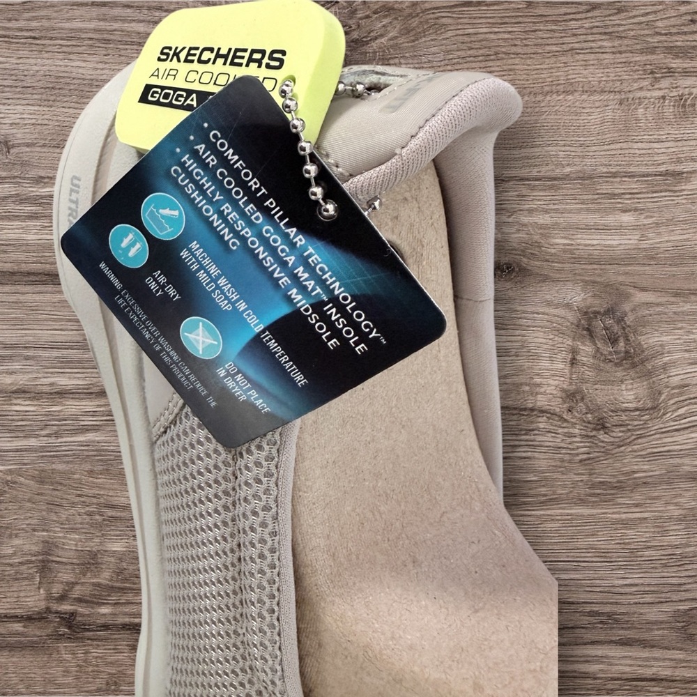Skechers Women's Taupe Mesh Slip-On Sneakers - Picture 2 of 4